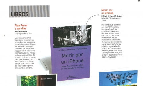 (03/02/2015) Morir por un iPhone en la revista Pyme de febrero