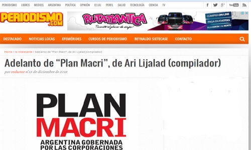 (13/12/2016) Adelanto de Plan Macri en Periodismo.com