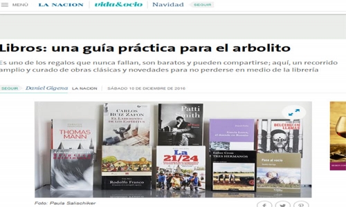 (10/12/2016) La 21/24 entre los libros recomedados para el arbolito en La Nacin