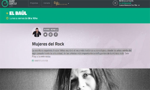 (05/02/2019) Mujeres del rock en radio Cantilo.