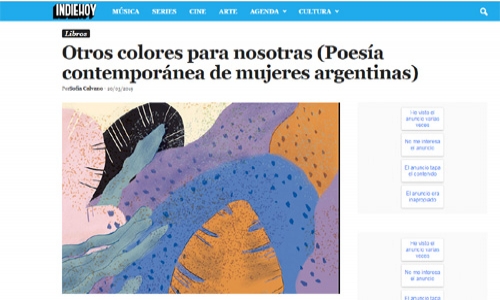 (20/03/2019) Otros colores para nosotras (Poesa contempornea de mujeres argentinas)