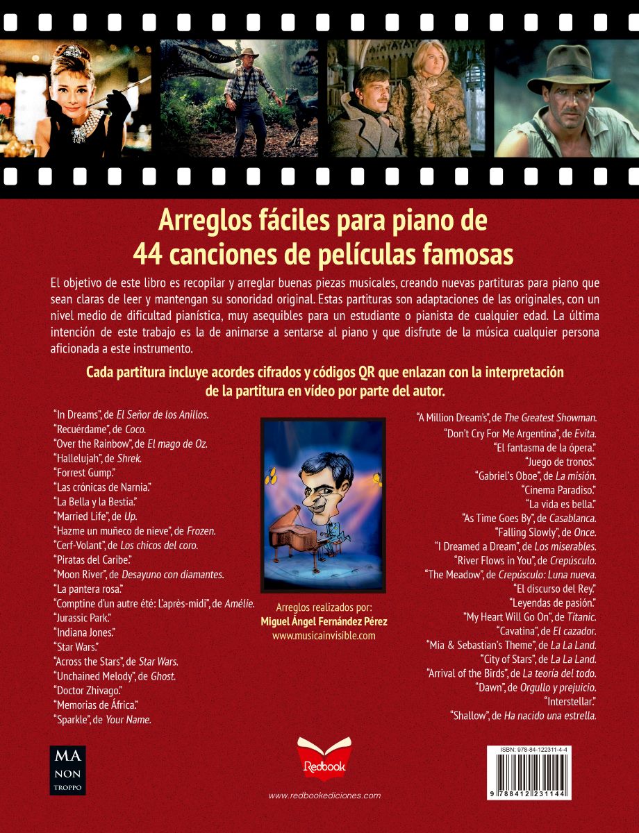 MUSICA DE CINE - PARTITURAS PARA AFICIONADOS AL PIANO