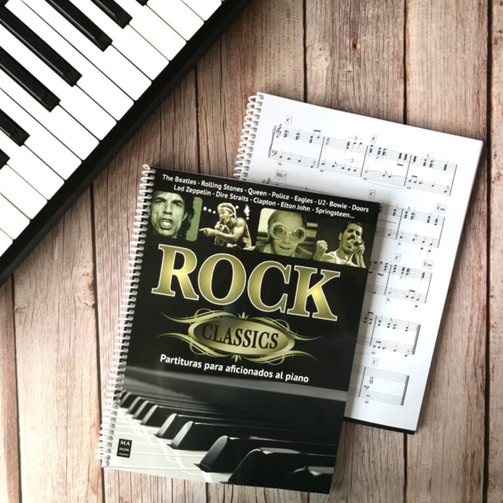 ROCK CLASSICS . PARTITURAS PARA AFICIONADOS AL PIANO