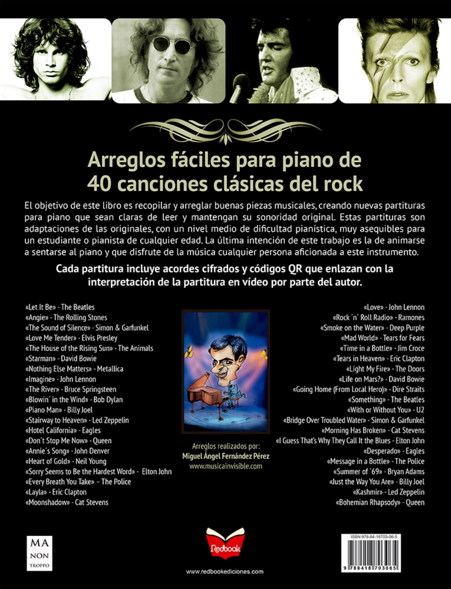 ROCK CLASSICS . PARTITURAS PARA AFICIONADOS AL PIANO