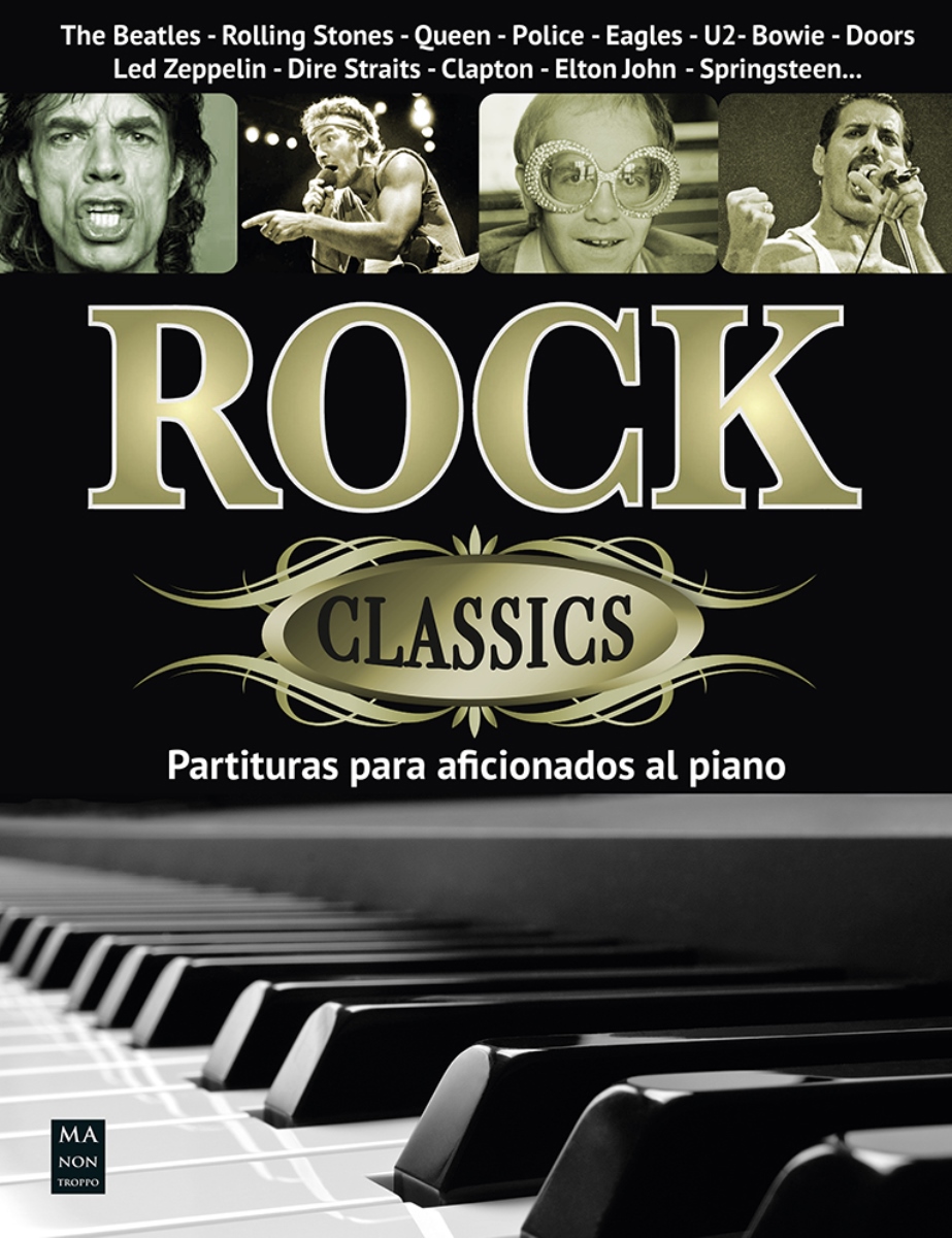ROCK CLASSICS . PARTITURAS PARA AFICIONADOS AL PIANO