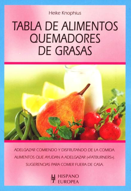 QUEMADORES DE GRASAS TABLA DE ALIMENTOS