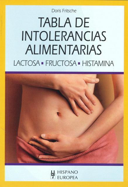 TABLA DE INTOLERANCIAS ALIMENTARIAS . LACTOSA , FRUCTOSA , HISTAMINA