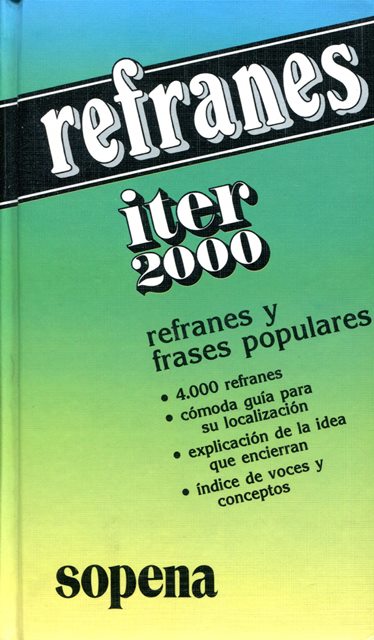 ITER 2000 REFRANES Y FRASES POPULARES