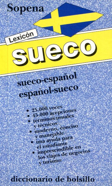 LEXICON SUECO SUECO - ESPAÑOL ESPAÑOL - SUECO DICC.DE BOLSILLO
