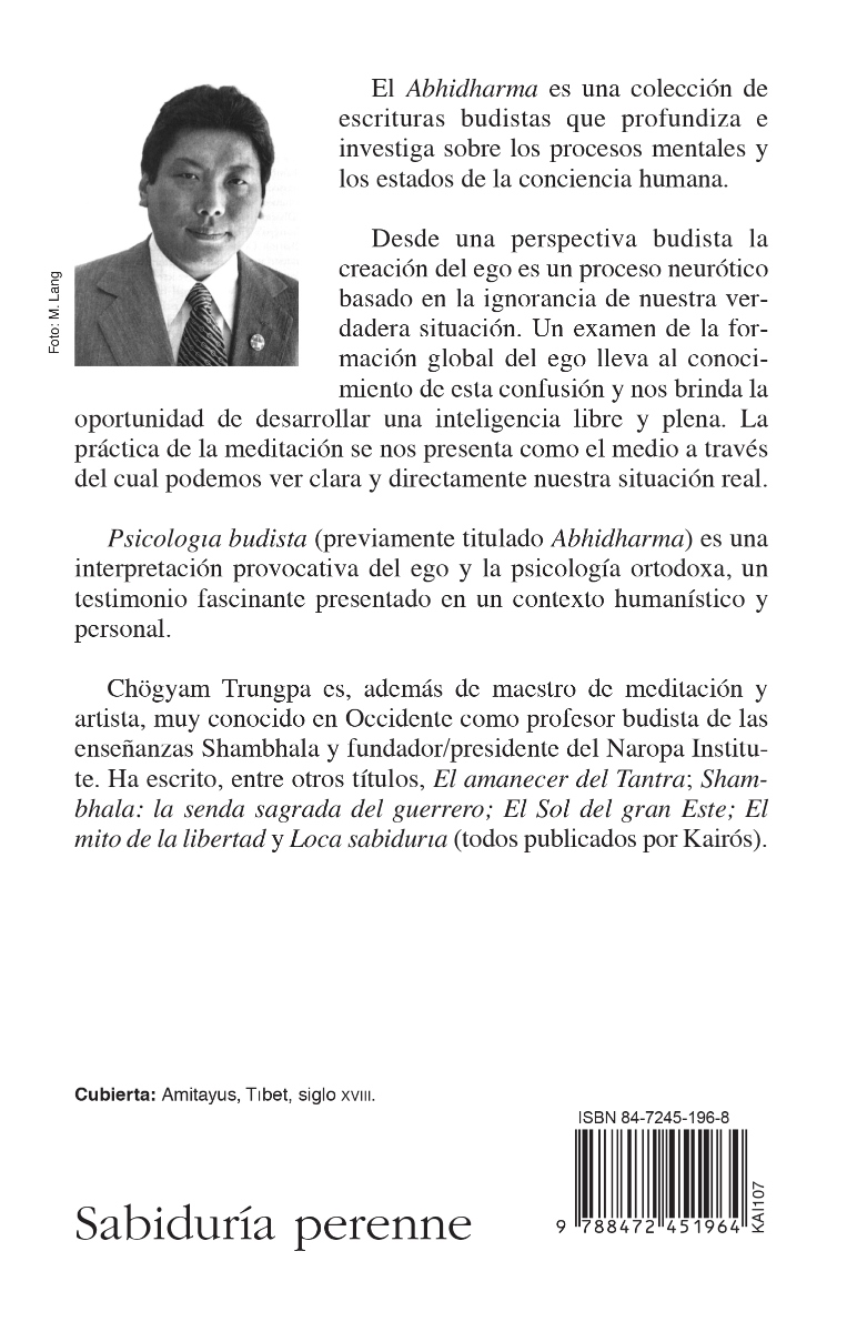 PSICOLOGIA BUDISTA - REFLEXIONES SOBRE EL ABHIDHARMA