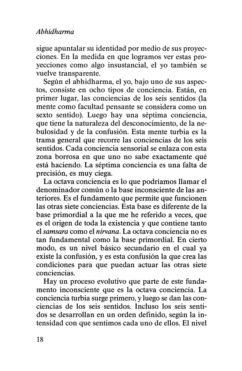 PSICOLOGIA BUDISTA - REFLEXIONES SOBRE EL ABHIDHARMA