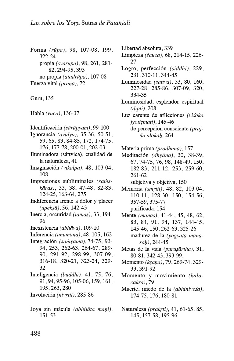 LUZ SOBRE LOS YOGA SUTRAS DE PATANJALI (ED.ARG.)