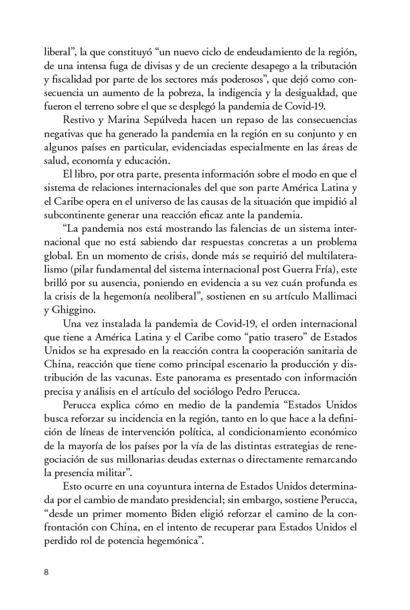 LA SUPERACION DE LA PANDEMIA EN AMERICA LATINA 