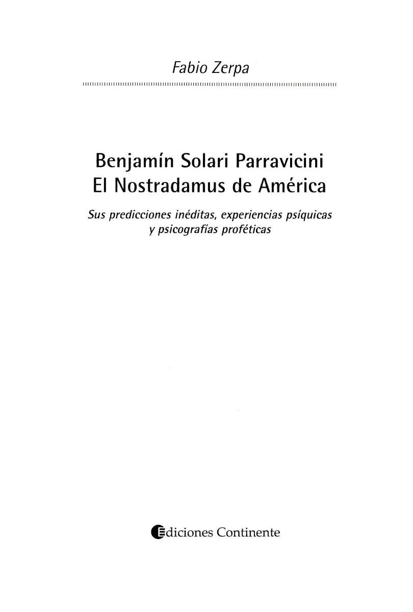 PARRAVICINI . EL NOSTRADAMUS DE AMERICA