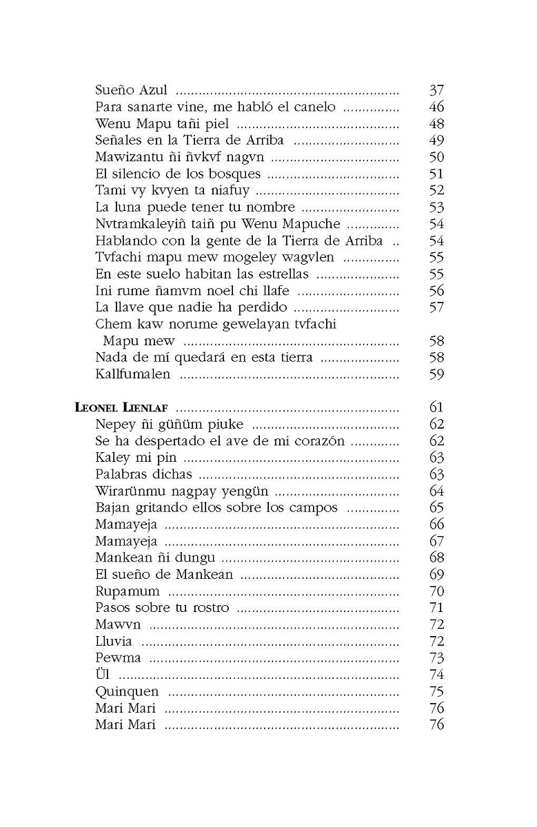 KALLFV MAPU . TIERRA AZUL . ANTOLOGIA POESIA MAPUCHE CONTEMPORANEA