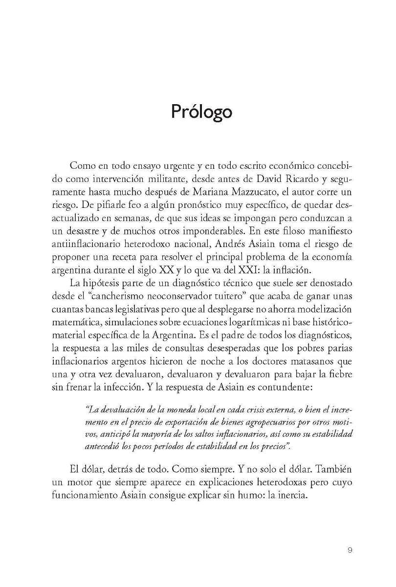 INFLACION . UNA COSTUMBRE ARGENTINA