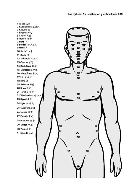 JINTAI KYUSHO . LOS PUNTOS VULNERABLES DEL CUERPO HUMANO