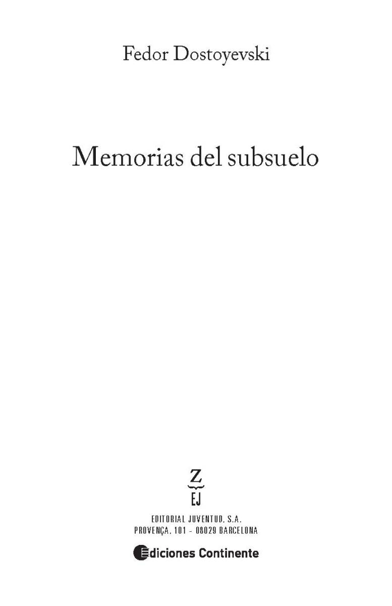 MEMORIAS DEL SUBSUELO (ED.ARG.)