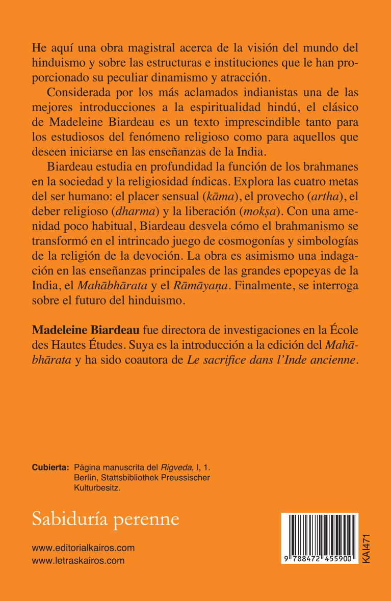 EL HINDUISMO . ANTROPOLOGIA DE UNA CIVILIZACION 