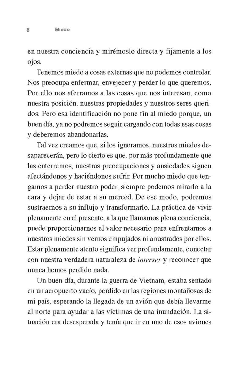 MIEDO . VIVIR EN EL PRESENTE PARA SUPERAR NUESTROS TEMORES (ED.ARG)