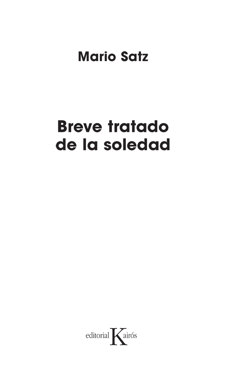 BREVE TRATADO DE LA SOLEDAD