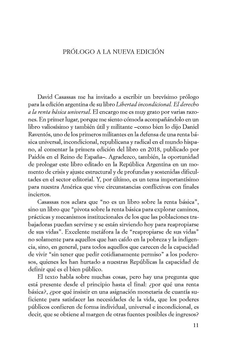 LIBERTAD INCONDICIONAL . EL DERECHO A LA RENTA BASICA UNIVERSAL