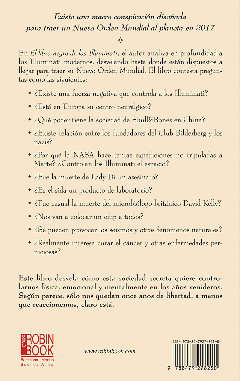 LIBRO NEGRO DE LOS ILLUMINATI . LA GRAN CONSPIRACION PARA DOMINAR EL MUNDO