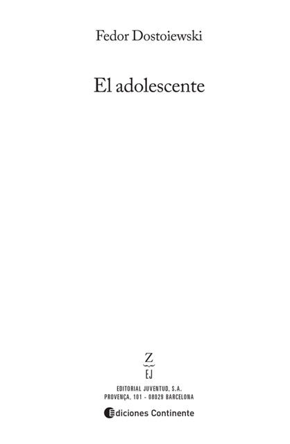 EL ADOLESCENTE (ED.ARG.)