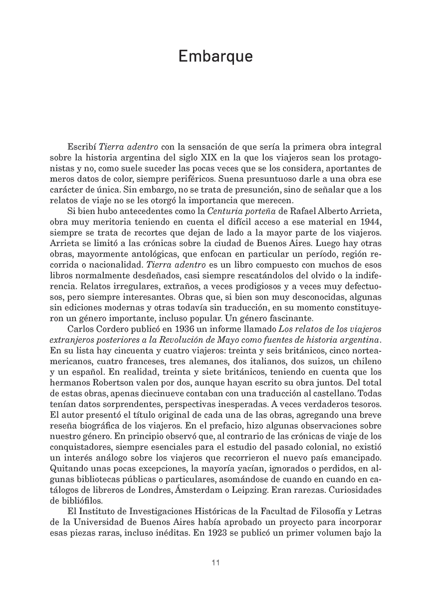 TIERRA ADENTRO - UNA HISTORIA ARGENTINA DEL SIGLO XIX A TRAVES DE LOS OJOS DE LOS VIAJEROS