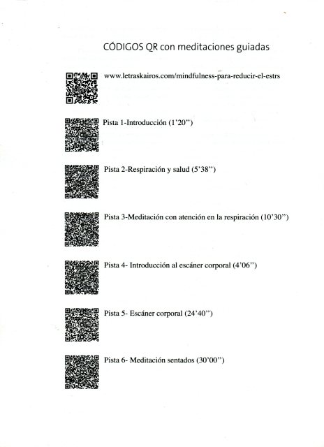 MINDFULNESS (QR) PARA REDUCIR EL ESTRES