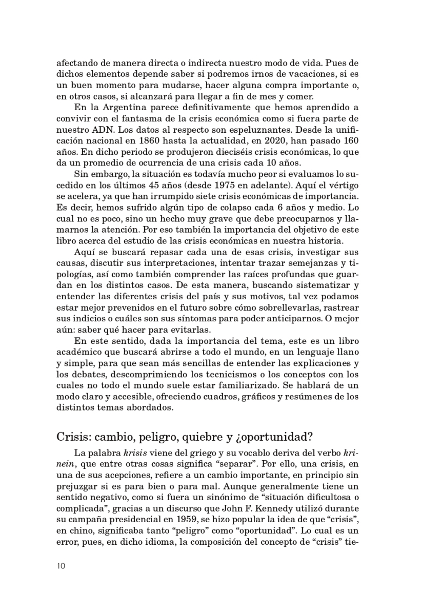 CRISIS ECONOMICAS ARGENTINAS . DE MITRE A MACRI