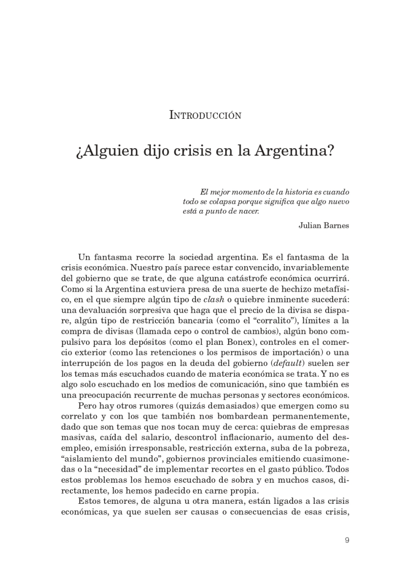 CRISIS ECONOMICAS ARGENTINAS . DE MITRE A MACRI